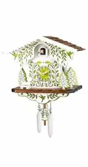 Quartz Cuckoo Clock Swiss house with music EN 330 QM gruen NEW
