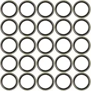 X AUTOHAUX 25pcs 18mm ID. 24.5mm OD.Bronze Tone Car Engine Oil Drain Crush Flat Bonded Washer Gaskets