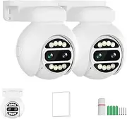 8MP 8X Zoom Dual Lens POE PTZ IP Camera 4K 4MP+4MP Color Night Vision PTZ Security Video Surveillance CCTV Cameras(2pcs Without Card)