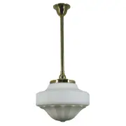 Derby Opal Matt 13&quot; Shade w 3/4&quot; x 1/2m Rod Pendant