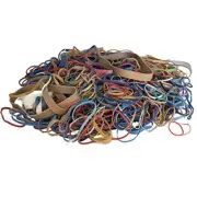 24 Packs 12 Lbs Bazic Rubber Bands Assorted Multicolor Sizes 1/2 Pound Bag Each