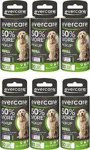 Evercare Extra Sticky Pet Lint Roller Refill 60 Sheets, 6-Pack