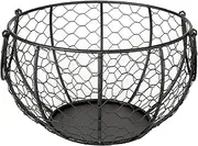 Wire Egg Collecting Basket | Portable Fruit Carrier Basket | Egg Organizer Basket for Kitchen | Multifuctional Fruits Organizer Basket | Modern Egg Display Basket for Tomatoes, Fruits, Vegetables