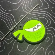 Scotty Cameron M&G Japan Eddie Mame Golf Rubber Key Fob Chain Bag Tag Wasabi