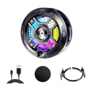 Digital Display Magnetic Phone Semiconductor Cooler Mobile Phone Cooling Pad with Adjustable RGB for Tablet Games Black
