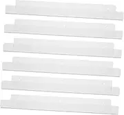 STOBAZA 6 Pack Acrylic Wall Frame Boys and Girls Bookshelf Floating Shelf Record Holder Wall Decor Nursery Book Display Living Room Shelf Modern Storage