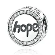 Silver plating "Hope" Letter Alphabet Charm Charms Fit Bracelets & Necklaces for Women Fashion Jewelry