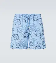 [Vilebrequin] Vilebrequin Hibiscus embroidered swim trunks UK 34 blue