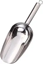 LABRIMP Stainless Steel Ice Shovel Ice Cube Maker Ice Ball Maker Mold Mini Foldable Bin Ice Scoop Pebble Trigger Coffee Bean Spoon Spoons Ice Maker Measuring Scoop Ice Cube Tray Cup Silver