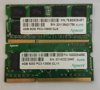 在飛比找Yahoo!奇摩拍賣優惠-APacer-筆電用記憶體DDR3/4GBX2=8GB(2條