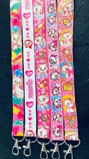 100pcs Mary cats Lanyard For Bus subway ID Card KeyChain Holder gift