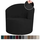 Jacquard Swivel Barrel Chair Covers Slipcover Stretch Washable Club Chair Covers