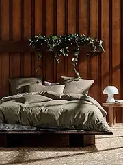 [Linen House] Stornoway Moss Quilt Cover Set, Double Bed