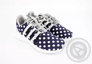 【A-KAY0 5折】ADIDAS 女 W SL LOOP RACER POLKA DOT 點點 深藍白【D69850】