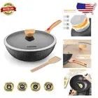 Large Capacity 6L Aluminium Nonstick Wok with Lid – Effortless Cooking & Cleanup