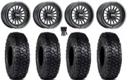 MetalFX Delta 15" Wheels Black 30" Intersect Tires Ranger XP 9/1K