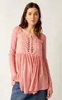 Free People Pretty Please Tunic Top Rosetta Size Large $108 NWT