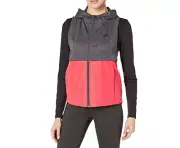 adidas Running Vest Womens Small Lightweight Full Zip Jacket Pink Gray