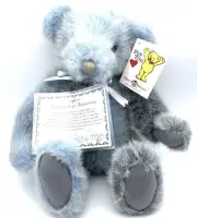 Mary Meyer Teddy Bear Plush Limited Edition Blue/Gray “ Grandma’s Bear” NWT COA