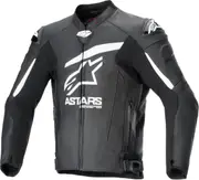 Alpinestars GP Plus R V4 Airflow perforated Motorcycle Leather Jacket, black-white, Size 58 for Men Black White