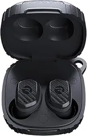 ETRSAIRL Raycon Impact Earbuds Military-Grade Shockproof IP67 Bluetooth Earphones with Stereo Sound, 90 Hours Battery Life, Active Noise Cancellation (Black)