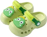 [Vunavueya] Unisex Children's Clogs Boys Mules Girls EVA Bathing Shoes Garden Slippers Beach Summer Sandals Shoes Green Dino 29 EU_190