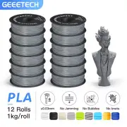 12x Geeetech 3D Printer Filament PLA Spool Roll 1.75mm 1Kg Spool Eco-friendly