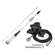 Vehicle Ham Radio Antenna UHF VHF ,Lip Mount Fixed Bracket PL259 Male 5m Cable