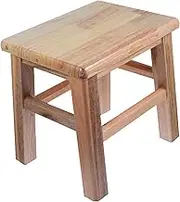 ANDRESLAD Solid Wood Small Square Stool Bench Boys and Girls Living Room Easy Clean Multifunctional