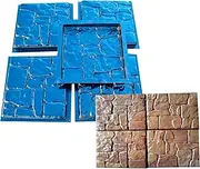 Concrete Mold DIY Flagstone Durable Mold Pavers Stone Patio Casting Path Pavers for Garden Walkway, Concrete Walkway Molds Cobblestone Set 5 pcs S25