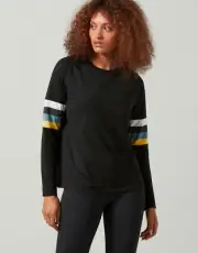 Womens New Lilybod Anna-XR Long Sleeved Top Size XS Black Lemon
