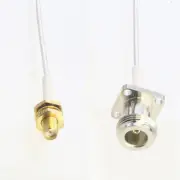 N jack 0.7" Flange to SMA female O-ring RG405 Flexible Semi-Rigid Jumper 4~40"