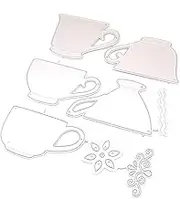 Mixed Tea Cups Metal Cutting Dies Stencils for DIY Scrapbooking/Photo Album Decorative Embossing DIY Paper Cards