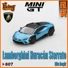 MINI GT 1:64 Lambo Huracán Sterrato Blu Aegir Blue LHD Diecast Model car