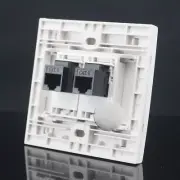 Wall Socket Plate 2 Ports CAT6 Outlet RJ45 Panel Faceplate RJ45