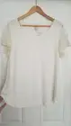 Women's FOREVER 21 Rayon Ivory Lace Sleeve Incredibly Soft Stretchy Knit Top 3X
