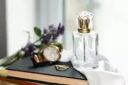 50ml Empty Glass Perfume Spray Bottle Atomizer Refillable Crystal Cap Gold