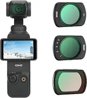 BRDRC Pocket 3 ND CPL Filters Set, 3 Pack - CPL + Black Mist Filter 1/4 + ND2-32 Magnetic Lens Filter for DJI Osmo Pocket 3 Creator Combo Camera Accessories - Can be Stacked