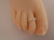 2x 925 Sterling Silver (plated) Toe Ring, ALLERGY FREE, jewelry, FREE post OZ