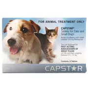 Novartis Capstar Oral Antiparasitic Small Pet Cats Dogs Flea 6 x 11.4mg