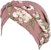[Awlsyj] Antjoint Chemo Cancer Velvet Hat Cap Soft Pre-Tied Twisted Braid Hair Cover Wrap Turban Headwear Beanie