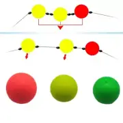 Fishing Floats Bobber Ball Beads Buoys Tackle Portable Design Yellow/Red/Green