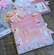 Paris premade junk journal, scrapbook album, photo album
