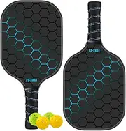 Paddle Ball Set - Pickle Ball Paddle Set | Paddle Ball Rackets | Pickle Ball Kit Paddle Ball Rackets | Fiberglass Pickle Ball Paddles with 4 Pickle Balls | Pickle Ball Racket for Kids, Adults, Family