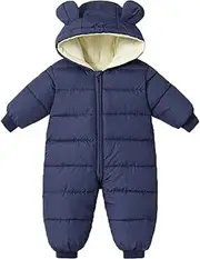 [Ilyboz] Infant Toddler Snowsuit Cute Baby Bear Suit Newborn Winter Coat Warm Hooded Jumpsuit for Boys Girls