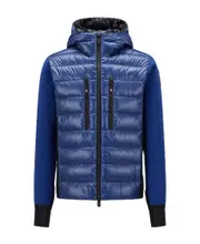 Padded Zip-Up Hoodie XL,M blue