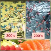 200 pcs Mini Pack Wasabi Paste & 200 Pcs Mini Pack Soy Sauce For Sashimi / Sushi