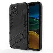 Slim Case For iPhone11 Pro Shockproof Dual-Layer Stand Cover - Black