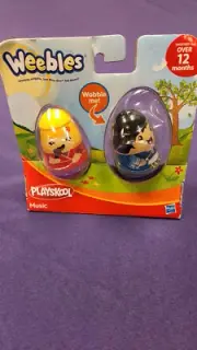 Playskool Weebles Wobble 2 pack Music Boy/Girl Hasbro NIP 2002
