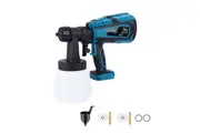 1400ml Cordless High Pressure Spray Gun Flow Adjustable Spray Gun Paint Sprayer Home Interior Exterior With 2 Nozzles For Makita 21V Battery-Skin Only